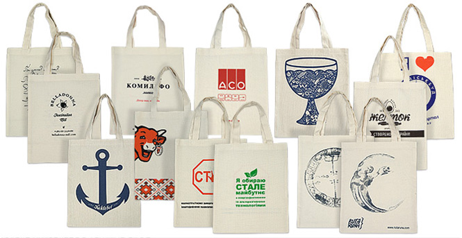 Эко-сумки с нанесенным изображением, рисунком, логотипом заказчика